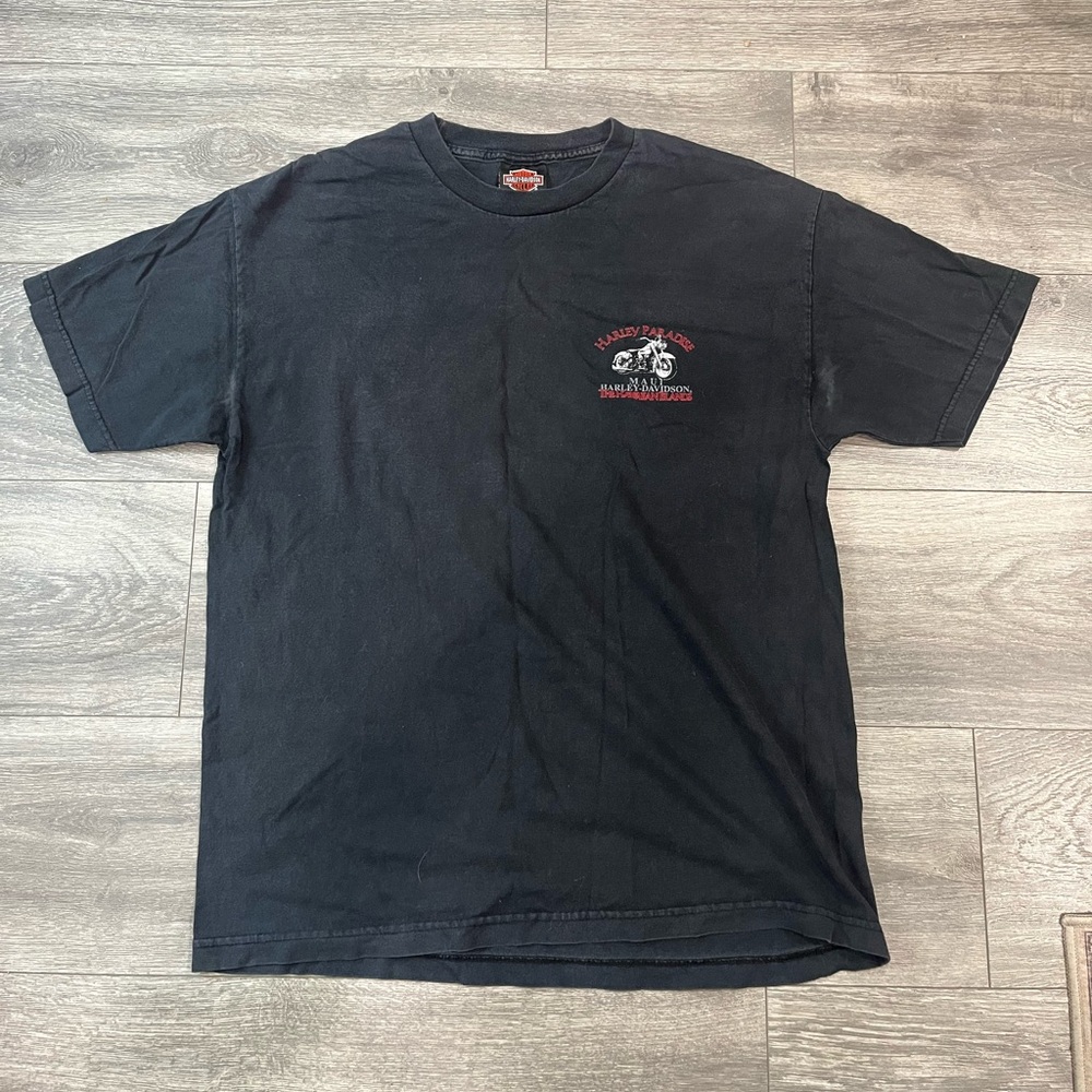 Harley-Davidson Black and Red Hawaiian Islands Tee